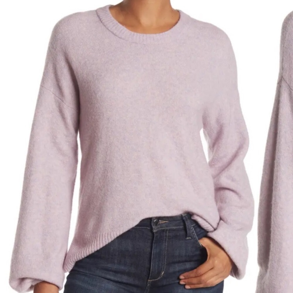 Madewell Payton Pullover Merino Wool Alpaca Blend Heather Lilac Sweater